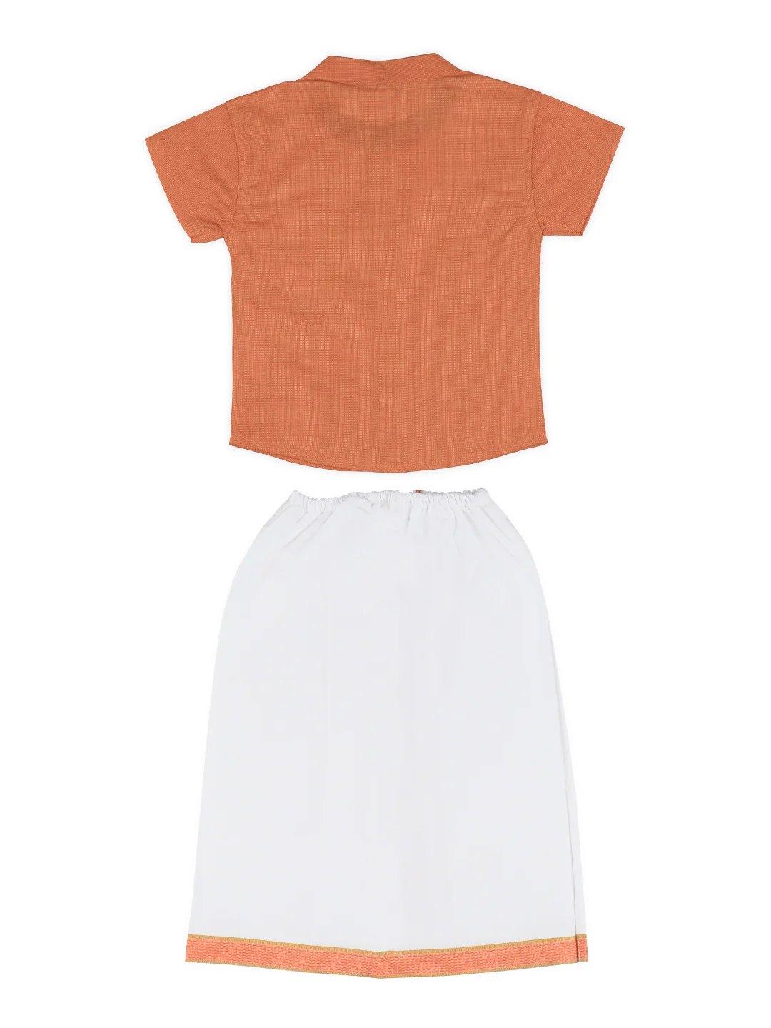 Born Baby Shirt & Dhoti Set Orange Set GL1 - Image 4