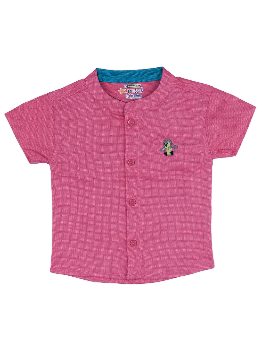 Born Baby Shirt & Dhoti Set Pink GL4 - Image 2