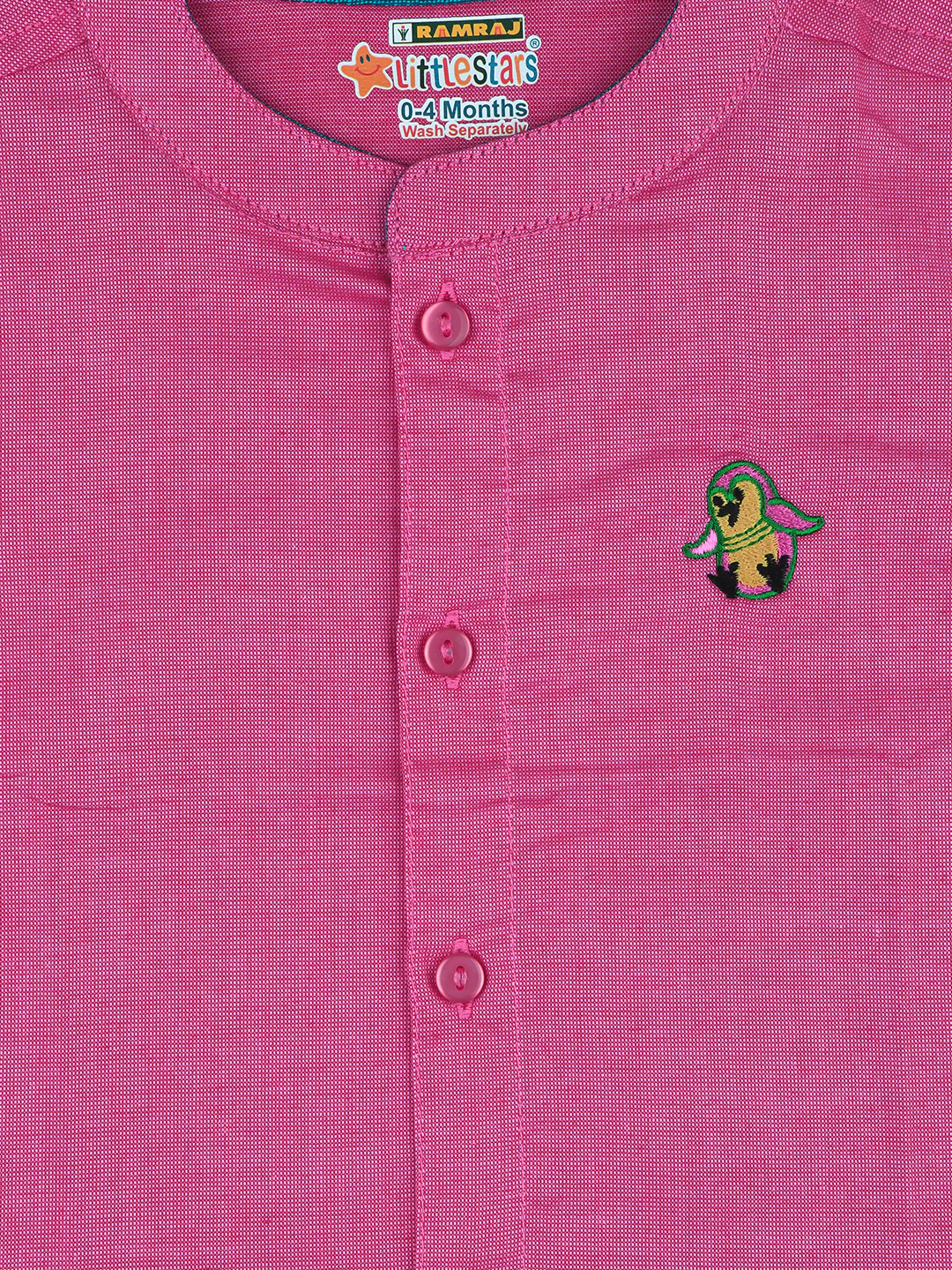 Born Baby Shirt & Dhoti Set Pink GL4 - Image 4