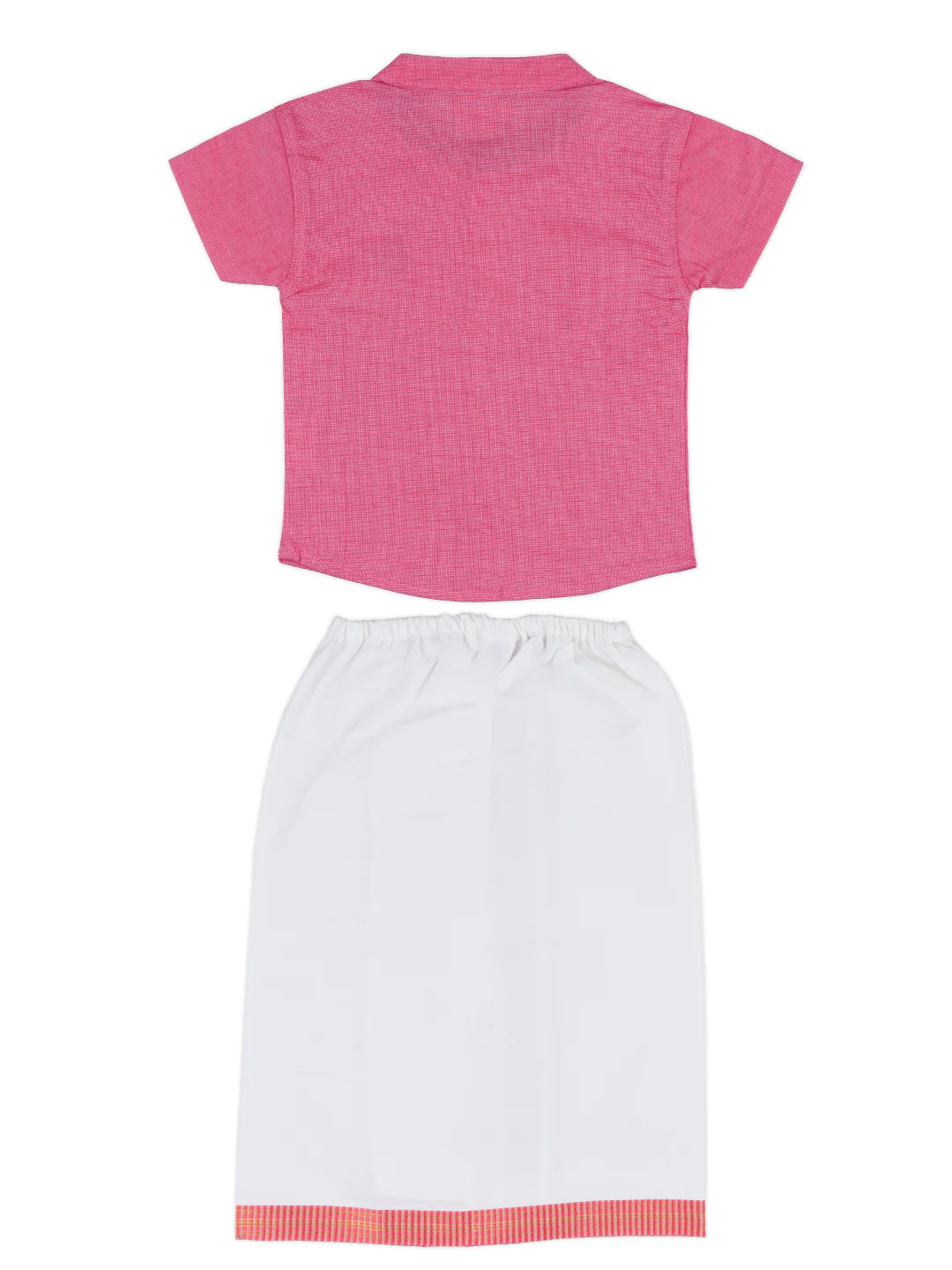 Born Baby Shirt & Dhoti Set Pink GL4 - Image 7