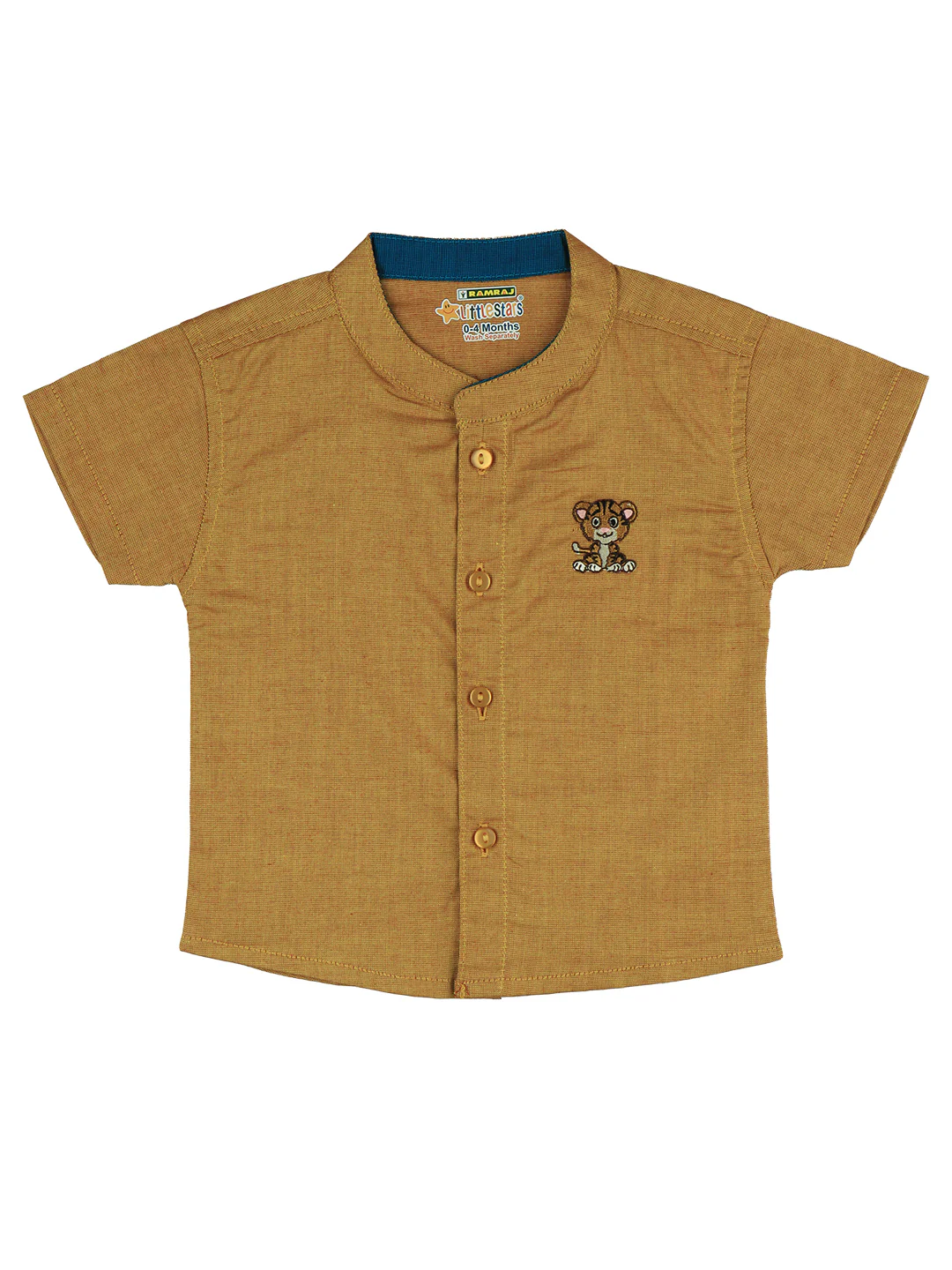 Born Baby Shirt & Dhoti Set Mustard GL7 - Image 2