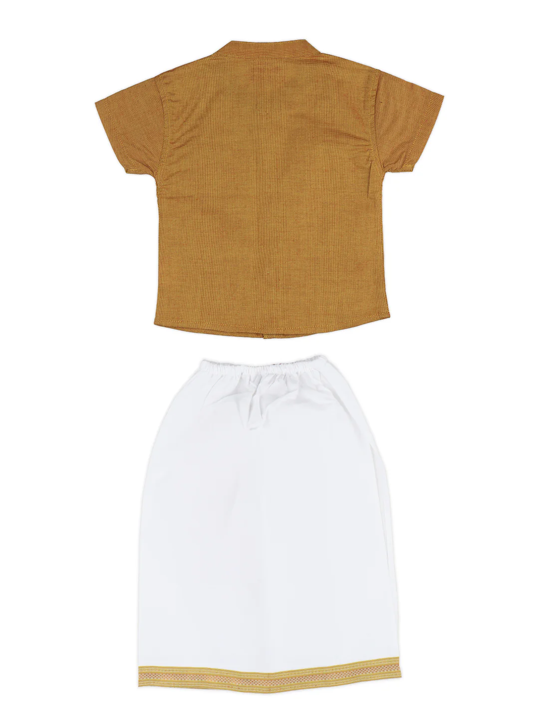 Born Baby Shirt & Dhoti Set Mustard GL7 - Image 6