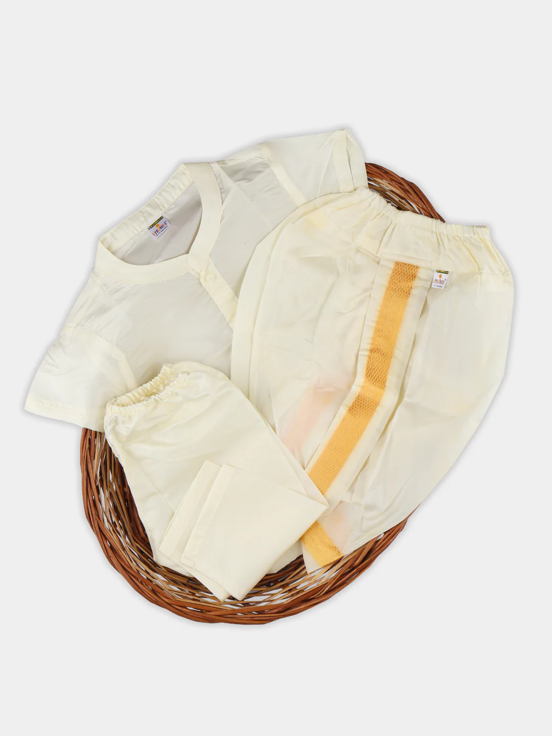 Newborn Baby Traditional Set Cream - Image 7