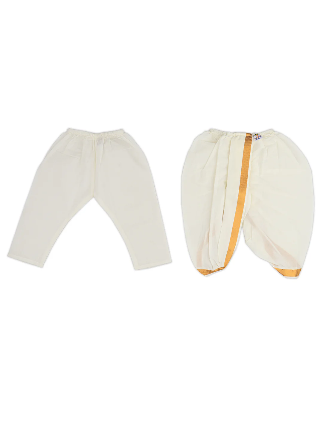 Newborn Baby Blue Shirt with Pant and Panchakacham Set G24 - Image 2