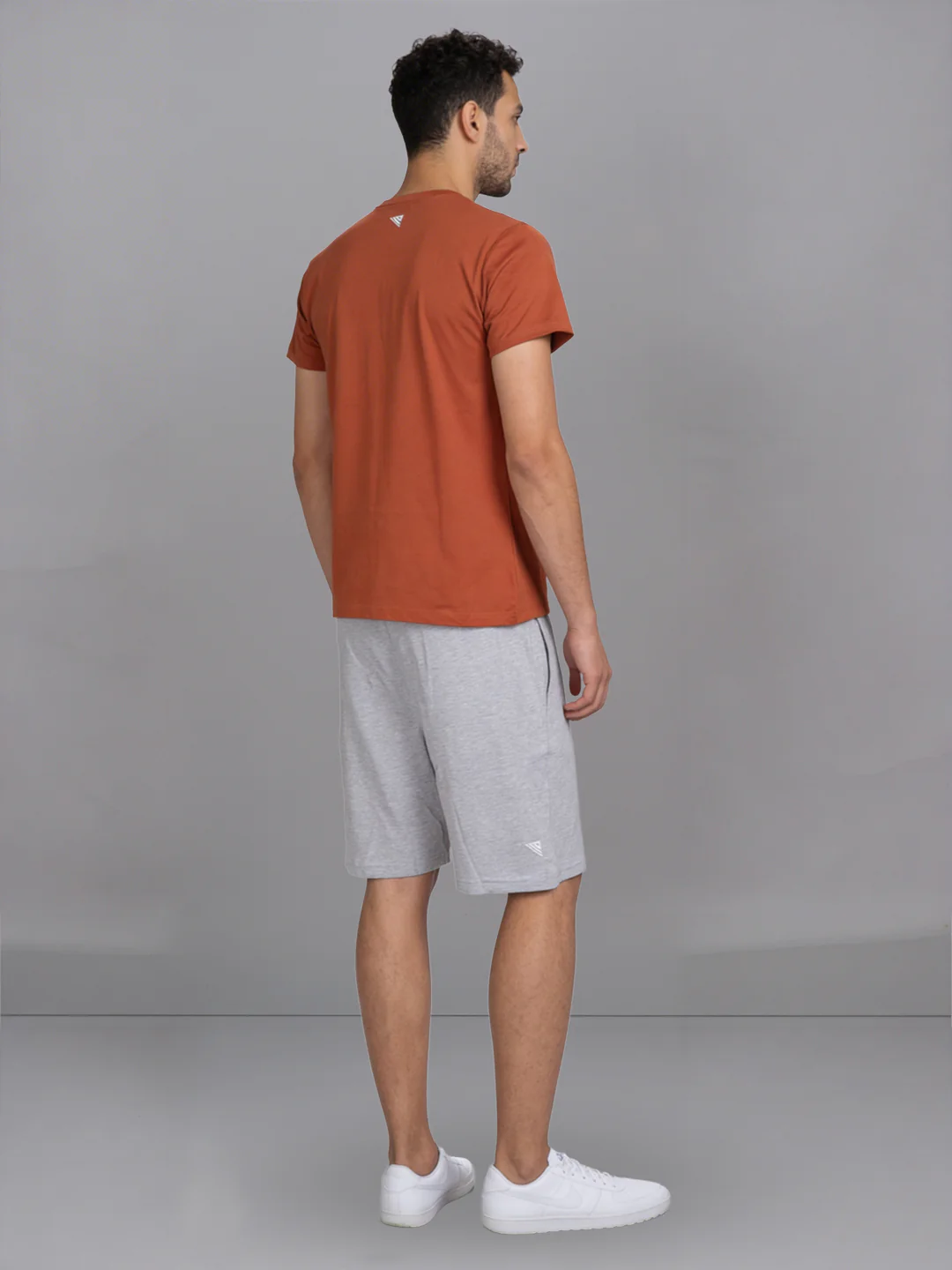 Orange Crew neck T-Shirt with Grey Shorts Combo ES3 - Image 3
