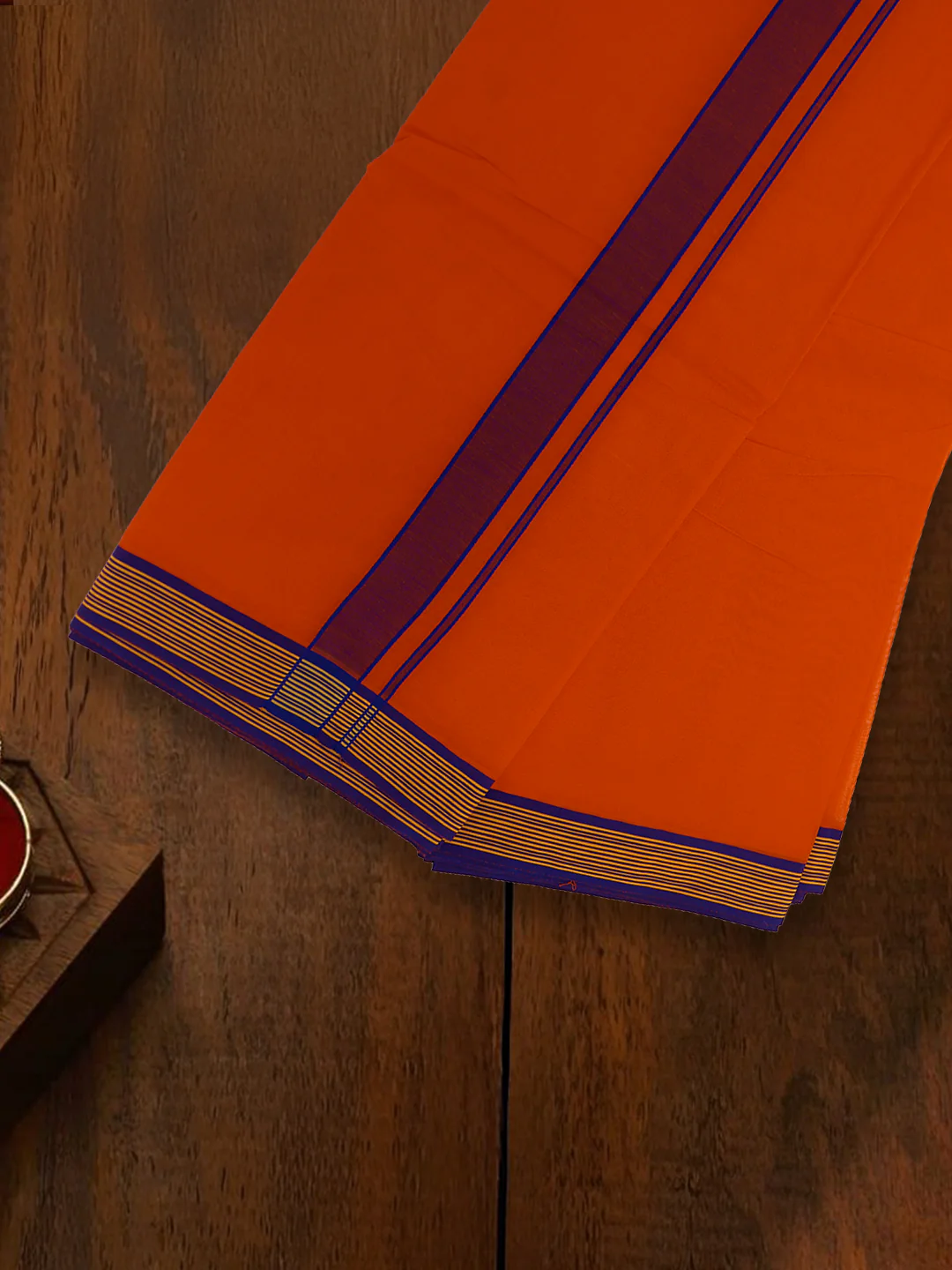 Panchakacham with Angavasthram Orange (9+5) Thomala - Image 2