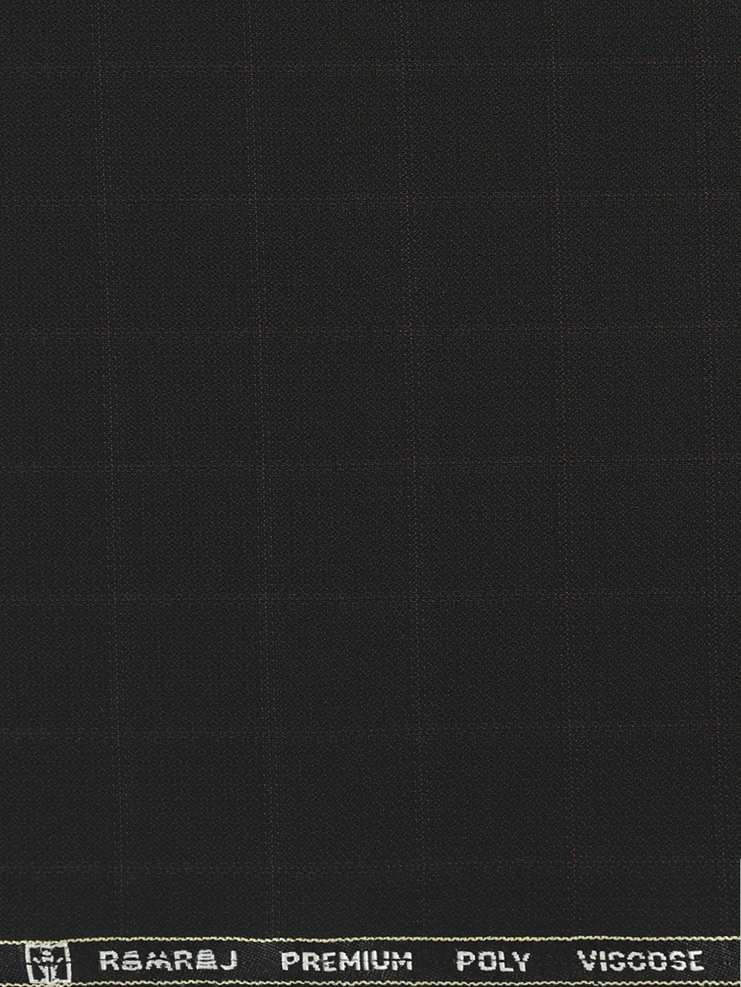 Poly-Viscose Black Checked Pants Fabric Happy Days - Image 3