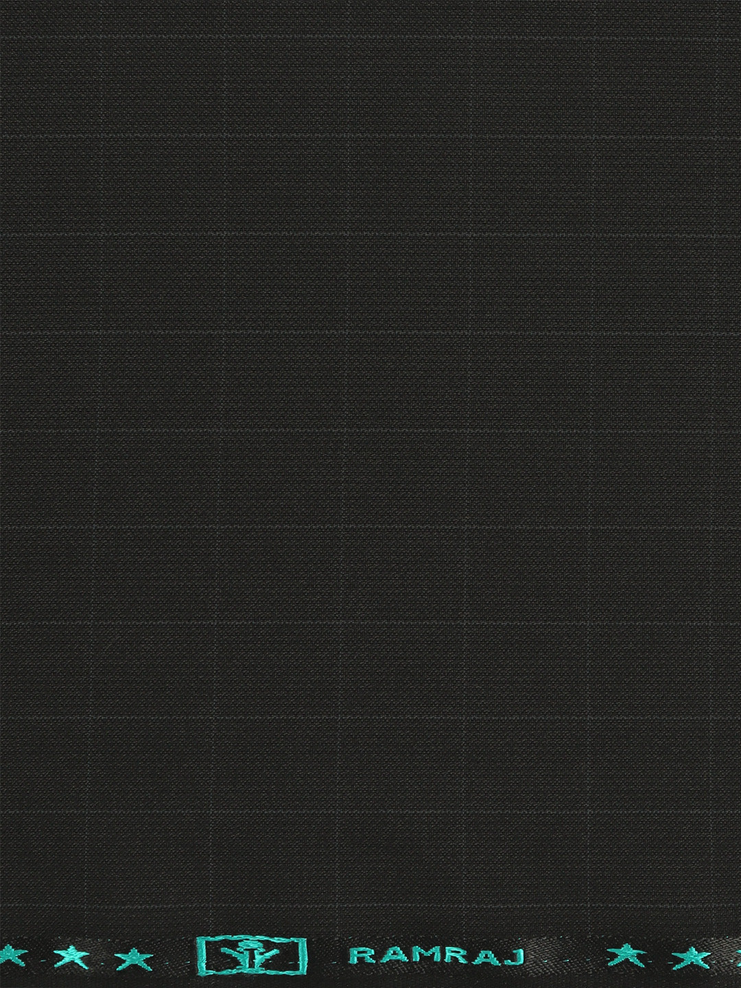 Poly Viscose Black Checked Suiting Fabric Week Days - Image 3