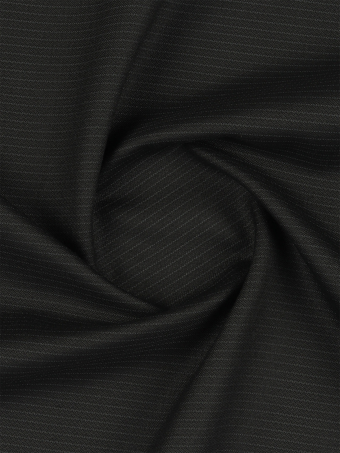 Poly Viscose Black Striped Suiting Fabric Week Days