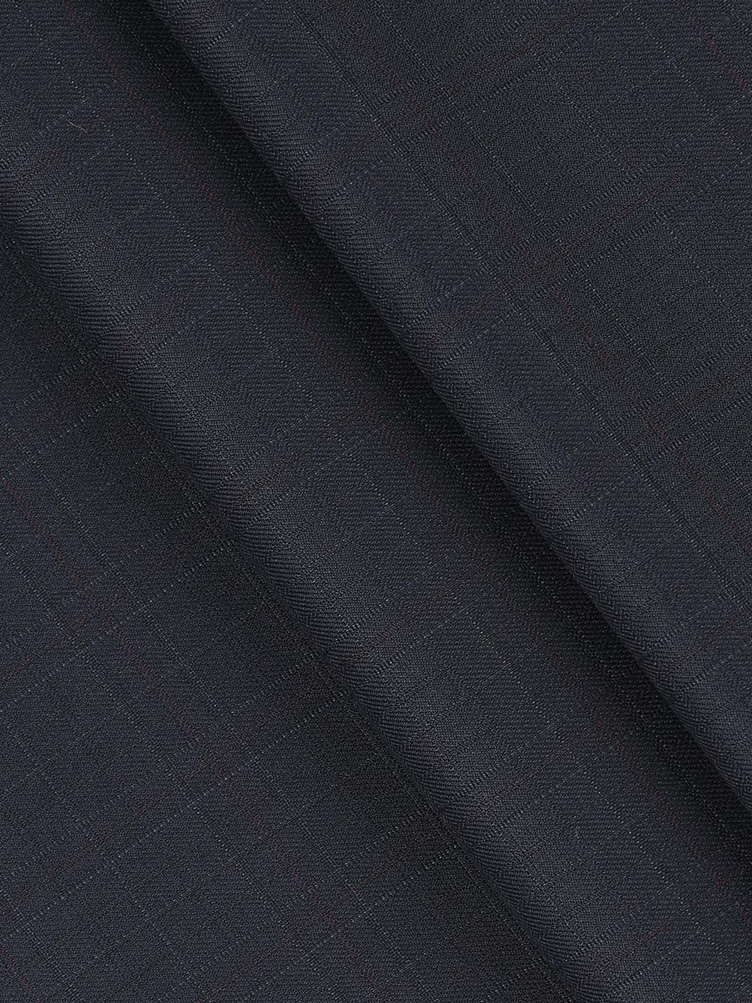 Poly Viscose Blend Checked Stretch Suiting Fabric Blue Miracle