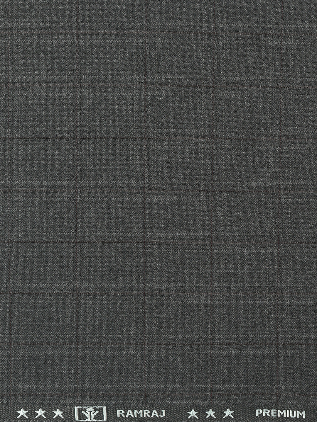 Poly Viscose Blend Checked Stretch Suiting Fabric Dark Grey Chronicle - Image 3