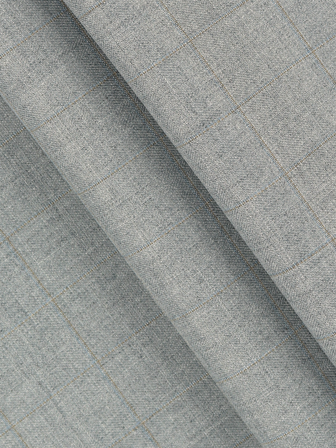 Poly Viscose Blend Checked Stretch Suiting Fabric Dark Grey Miracle - Image 2