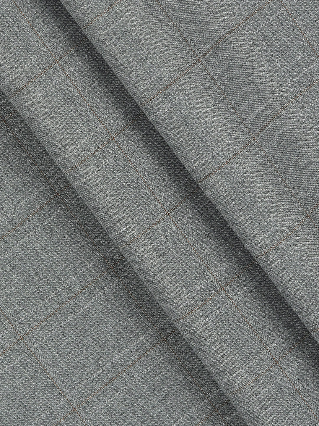 Poly Viscose Blend Checked Stretch Suiting Fabric Grey Chronicle - Image 2
