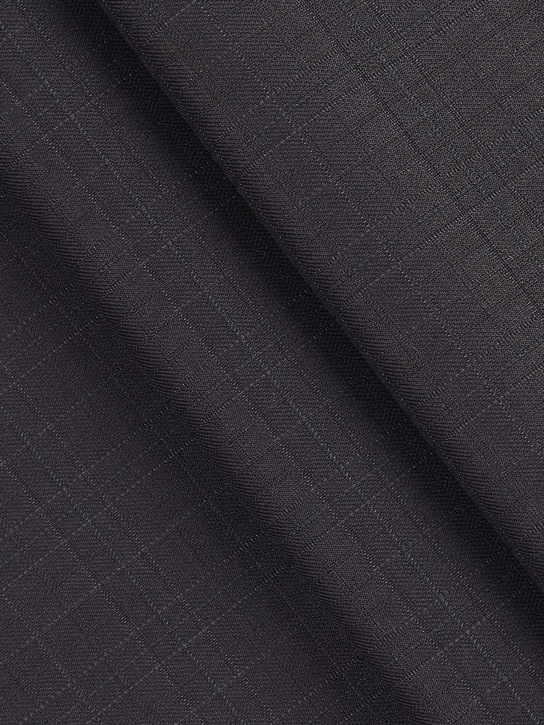 Poly Viscose Blend Checked Stretch Suiting Fabric Navy Miracle - Image 2