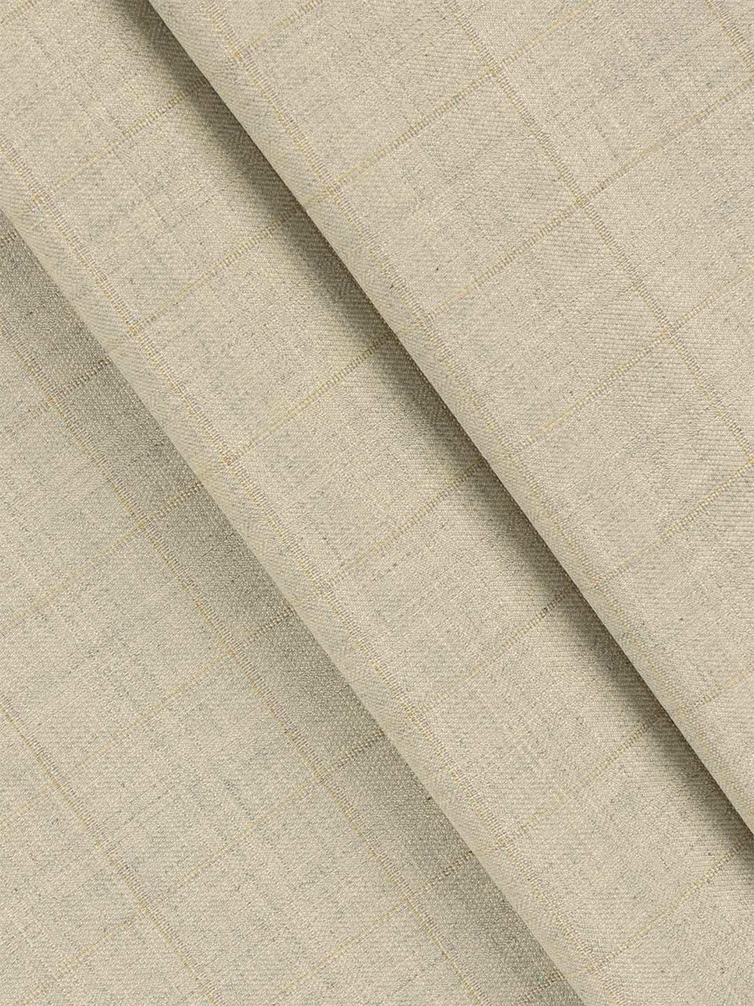 Poly Viscose Blend Checked Stretch Suiting Fabric Sandal Miracle