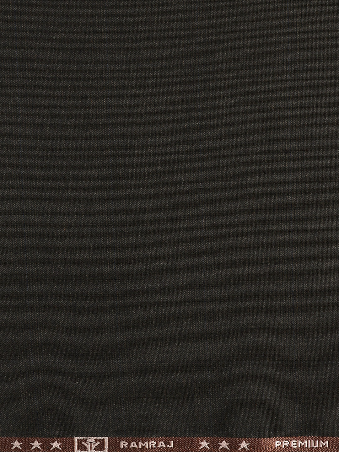 Poly Viscose Blend Self Design Stretch Suiting Fabric Brown Enable - Image 3