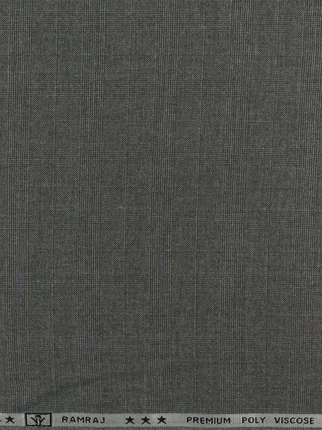 Poly Viscose Blend Self Design Stretch Suiting Fabric Dark Grey Enable - Image 3
