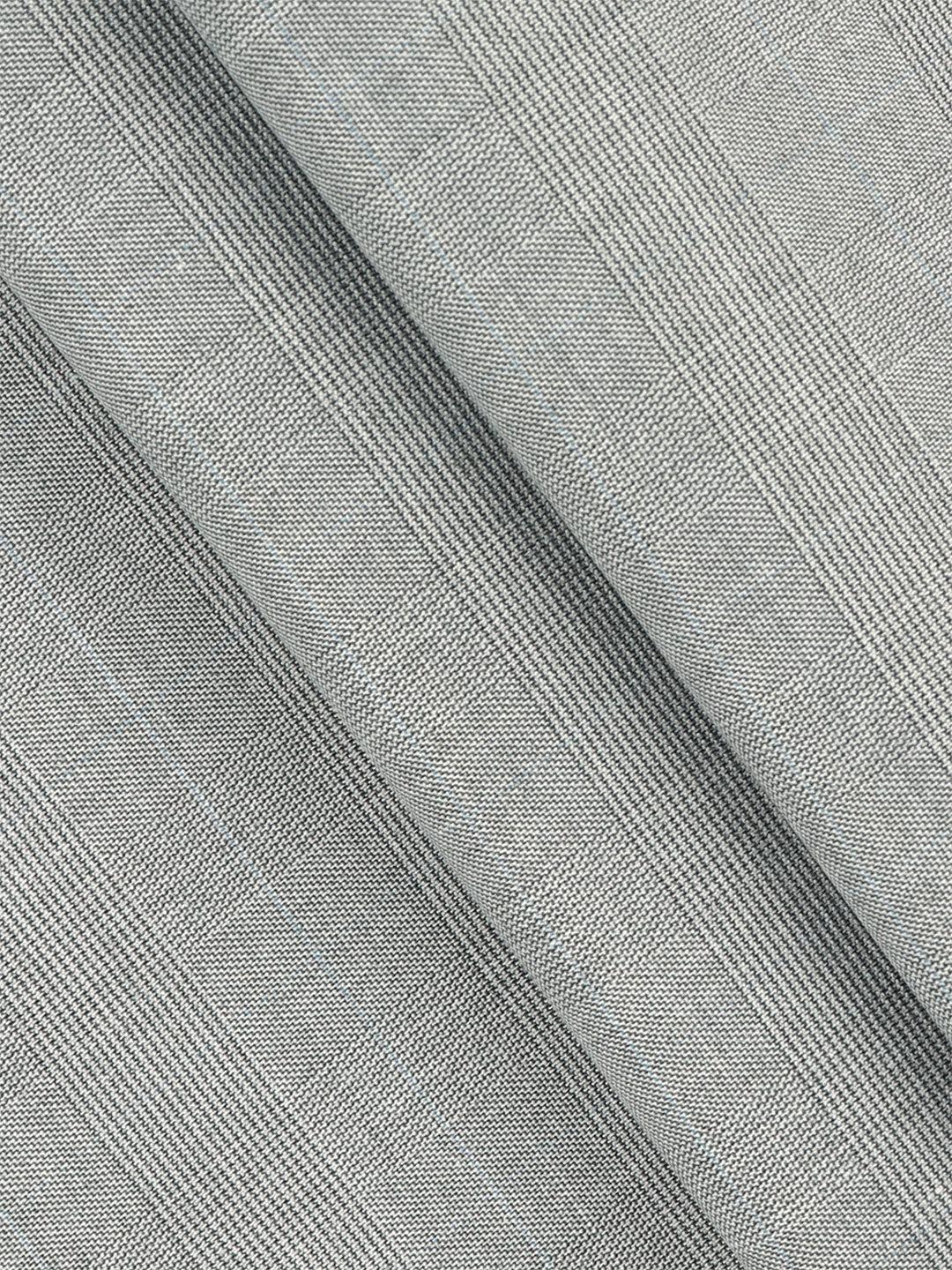 Poly Viscose Blend Self Design Stretch Suiting Fabric Grey Enable - Image 2