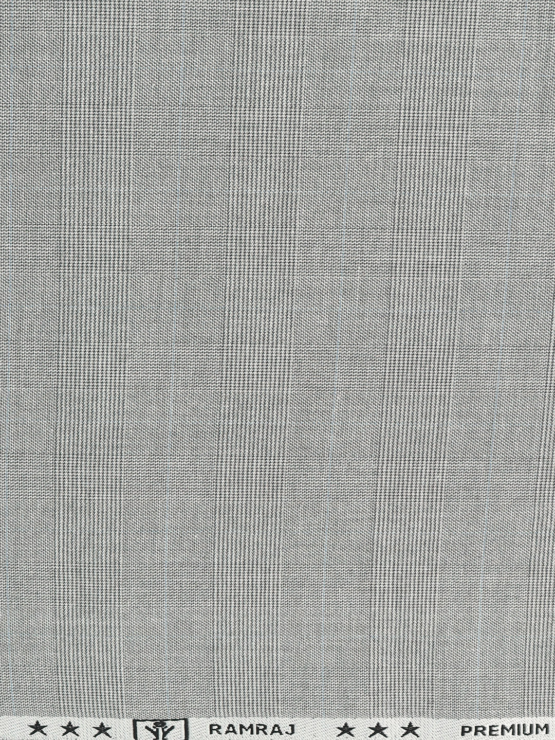 Poly Viscose Blend Self Design Stretch Suiting Fabric Grey Enable - Image 3