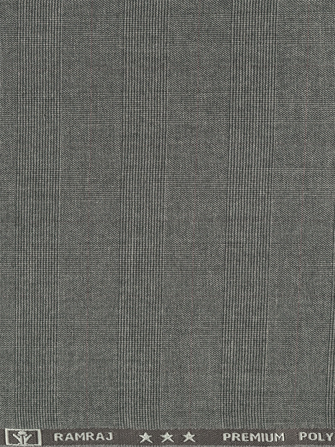 Poly Viscose Blend Self Design Stretch Suiting Fabric Grey Enable - Image 3