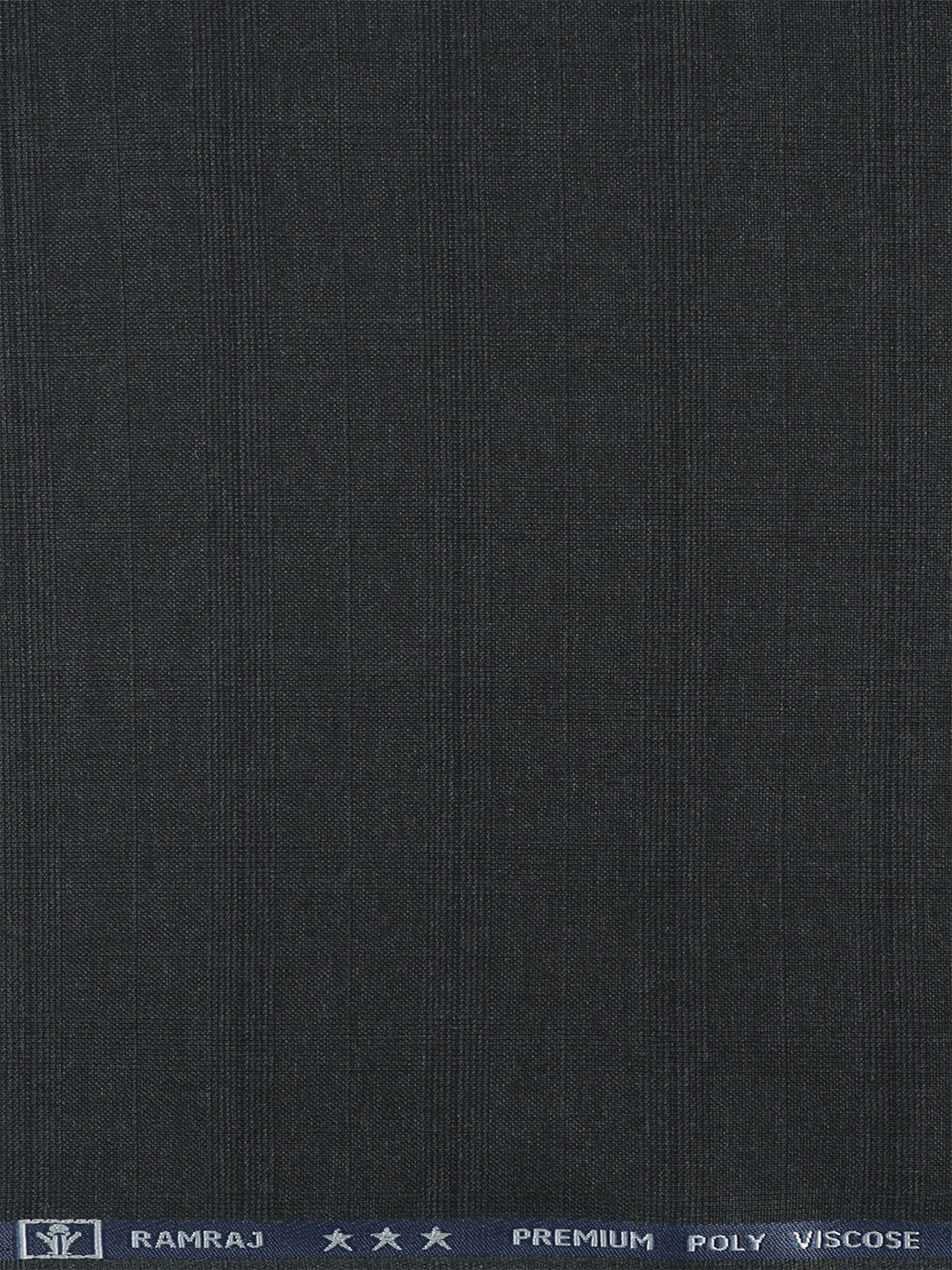 Poly Viscose Blend Self Design Stretch Suiting Fabric Greyish Blue Enable - Image 3
