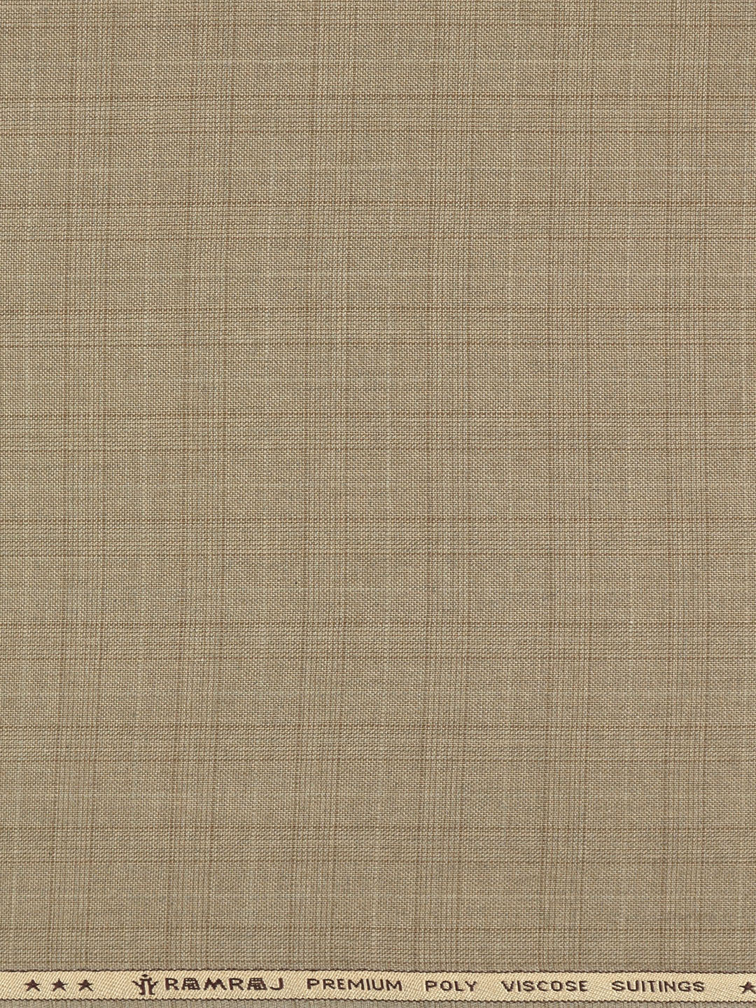 Poly Viscose Brown Checked Pants Fabric Golden Days - Image 3
