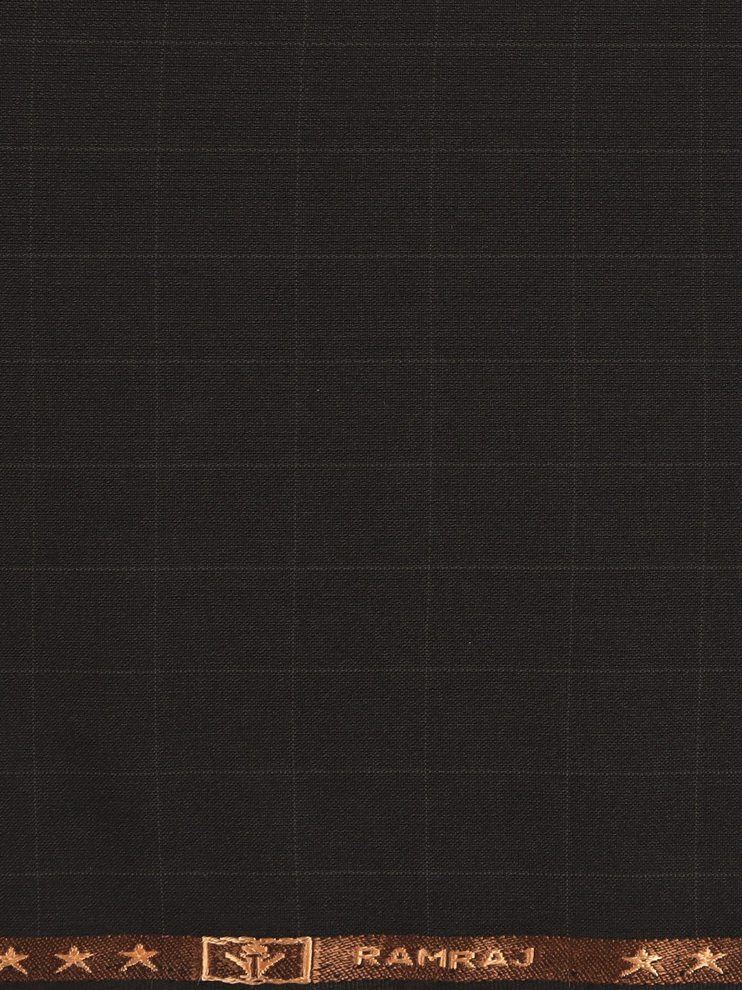 Poly Viscose Brown Checked Suiting Fabric Week Days - Image 3