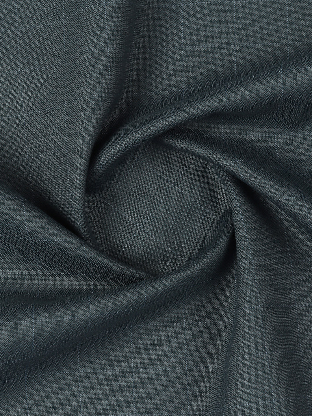Poly Viscose Checked Suiting Fabric Blue Week Days - Image 2