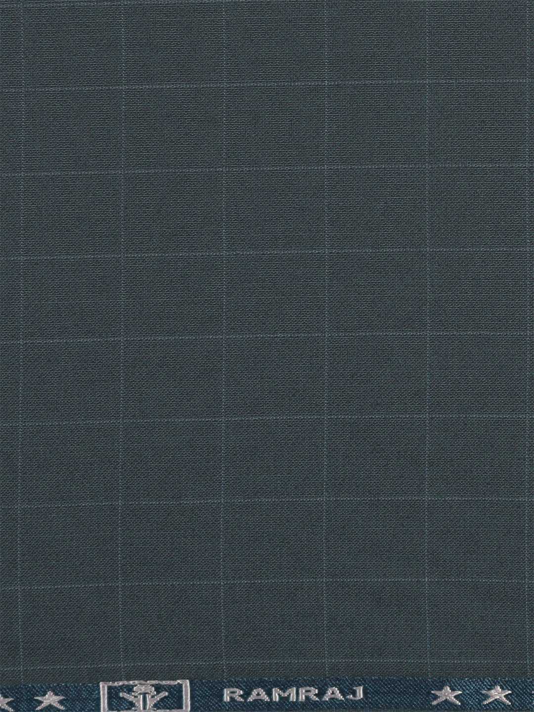 Poly Viscose Checked Suiting Fabric Blue Week Days - Image 3