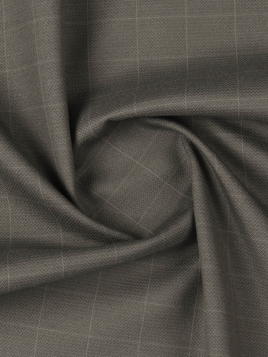 Poly Viscose Checked Suiting Fabric Grey Week Days - Image 2