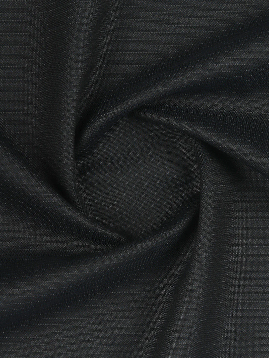 Poly Viscose Dark Blue Striped Suiting Fabric Week Days - Image 2