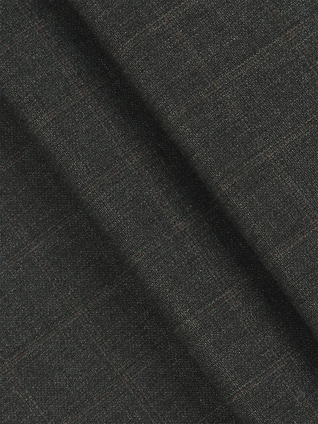 Poly Viscose Dark Grey Checked Pants Fabric Happy Days - Image 2