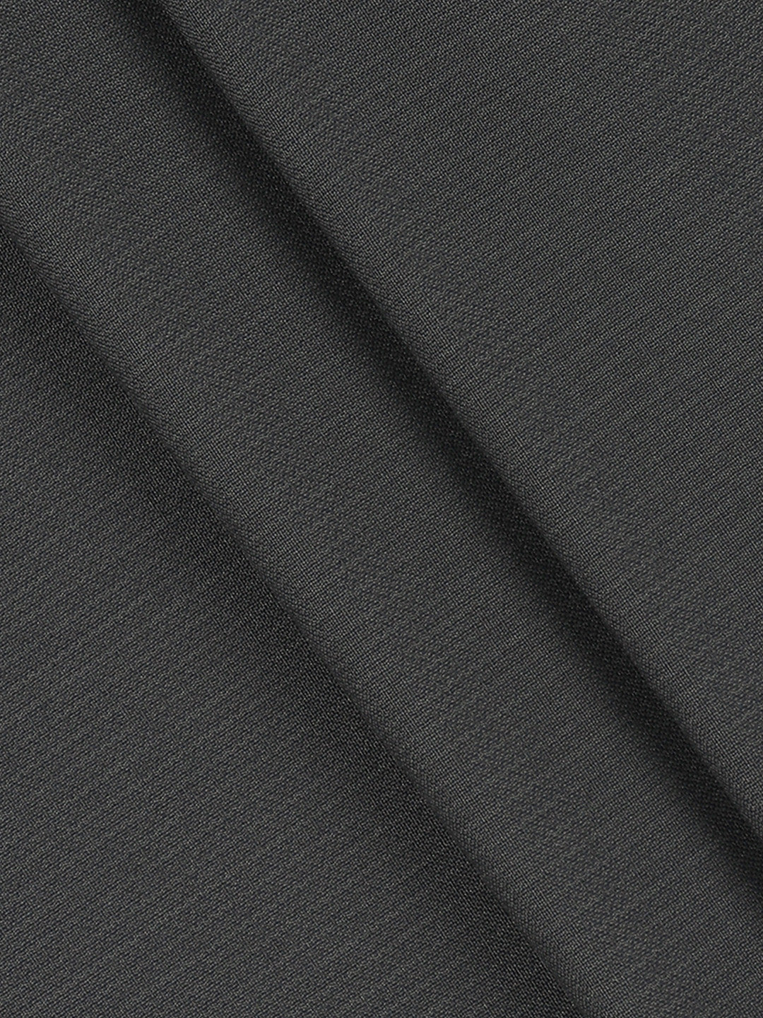 Poly Viscose Dark Grey Striped Suiting Fabric Week Days
