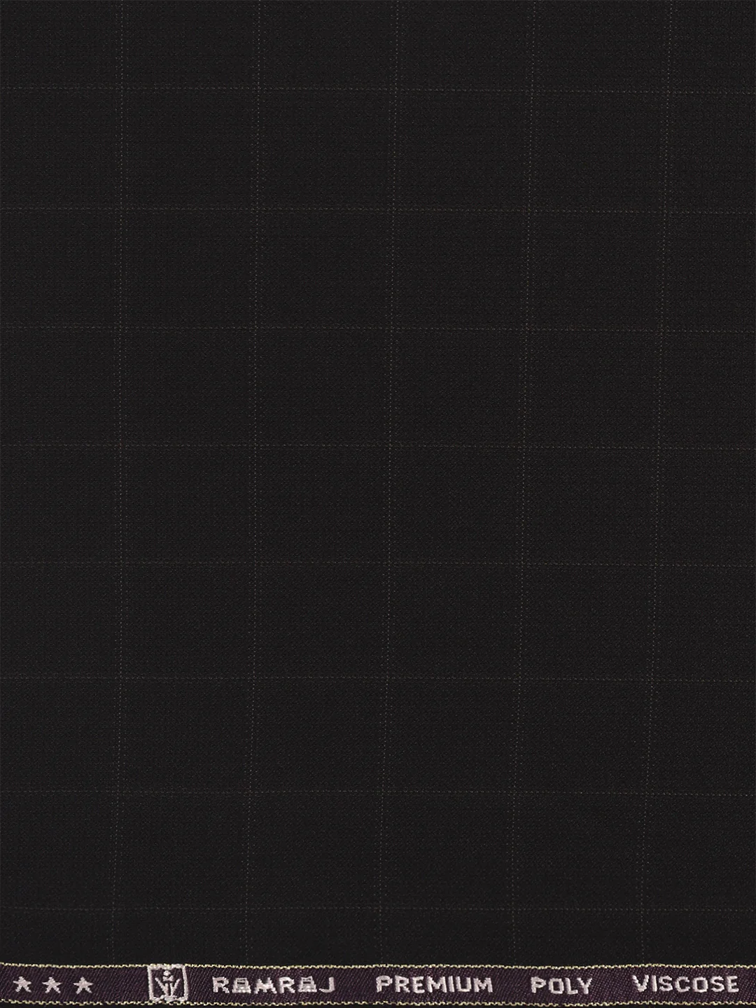 Poly-Viscose Dark Purple Checked Pants Fabric Happy Days - Image 3