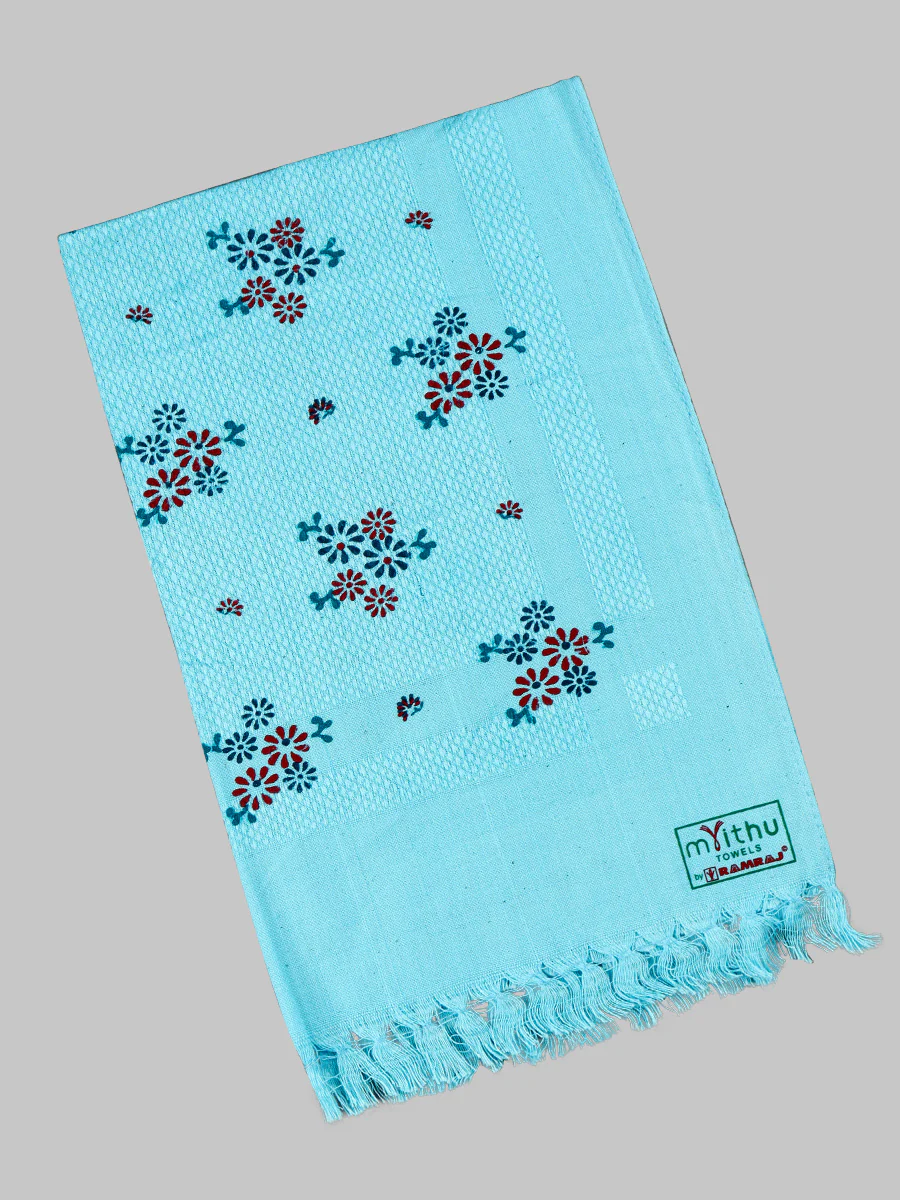 Premium Cotton Assorted Colour and Printed Napkin / Hand Towel (Pack of 6) - Image 5