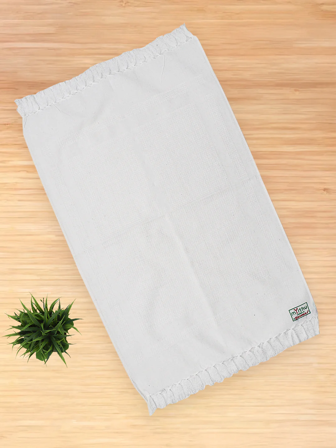 Premium Cotton White Napkin / Hand Towel (Pack of 6) - Image 4