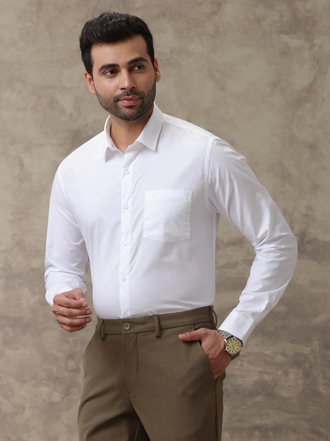 Premium Giza Blend White Shirt – Luxor - Image 3