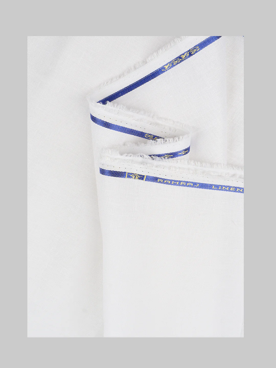 Premium Linen Lyocell Plain White Shirt Fabric - Image 3