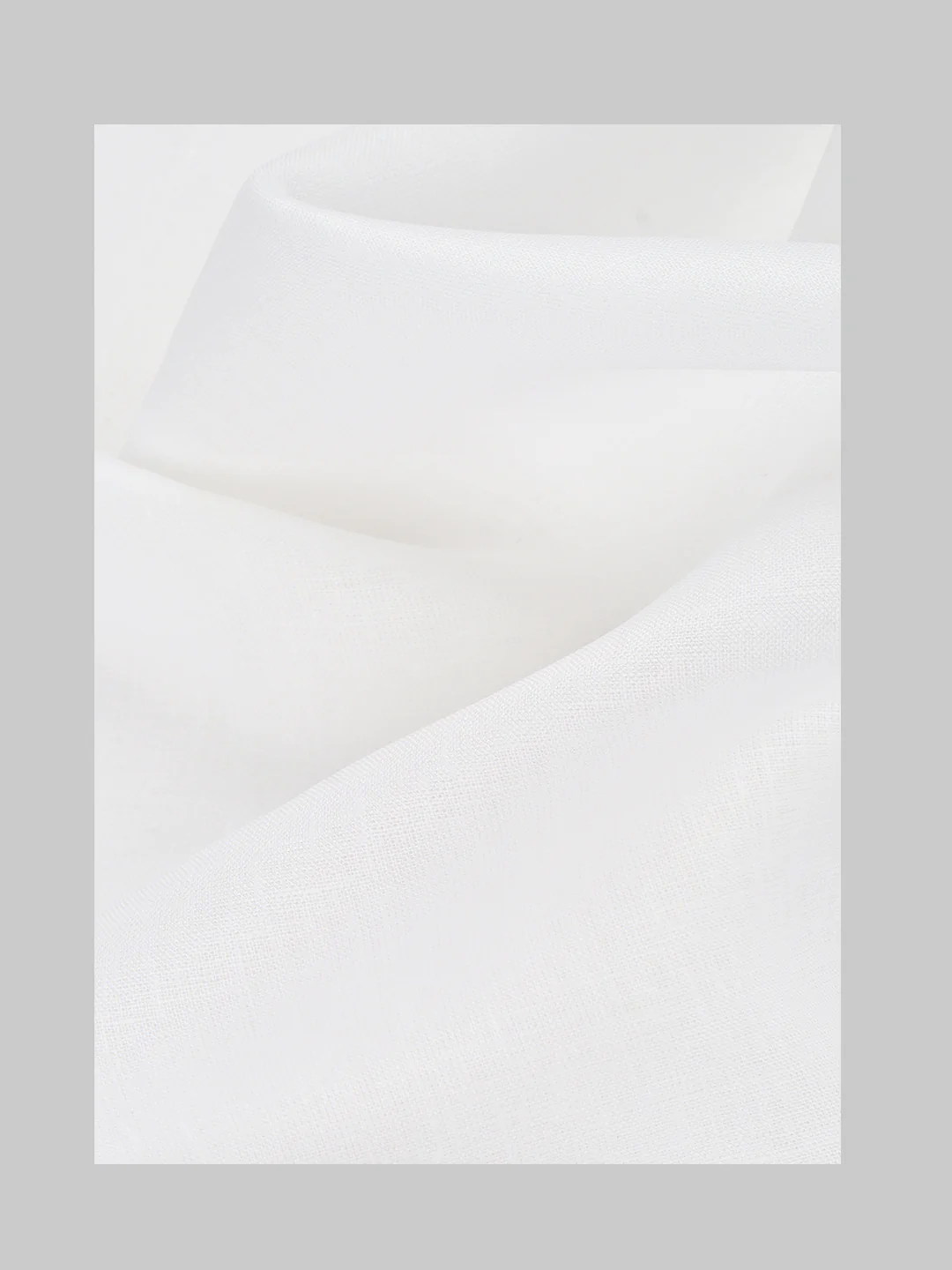 Premium Linen Lyocell Plain White Shirt Fabric - Image 5