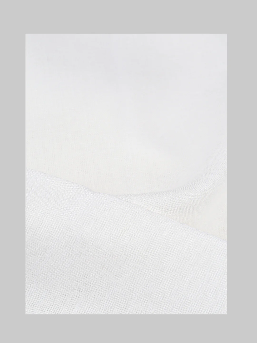 Premium Linen Lyocell Plain White Shirt Fabric - Image 6