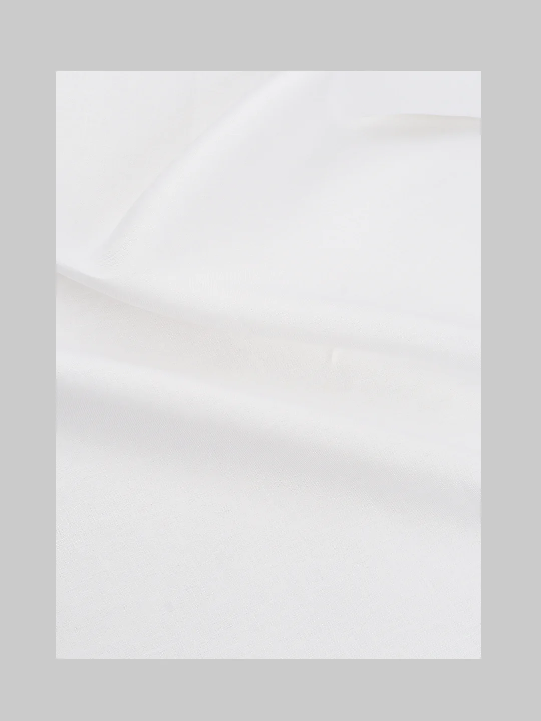 Premium Linen Lyocell White Plain Shirt Fabric - Image 3