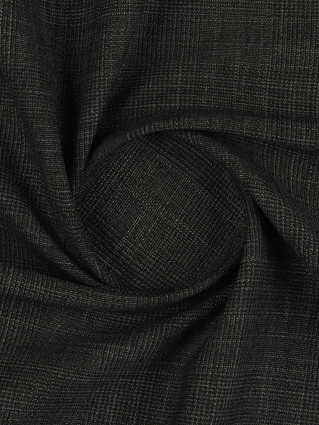 Premium Poly Viscose Blend Self Design Stretch Suiting Fabric Black Delicious