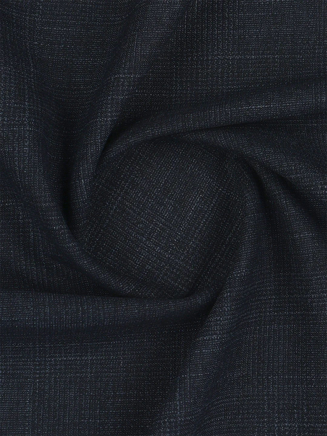 Premium Poly Viscose Blend Self Design Stretch Suiting Fabric Blue Delicious - Image 2