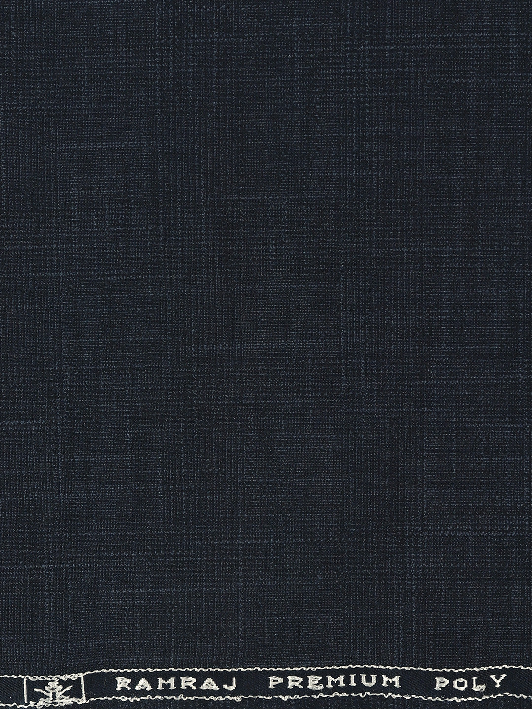 Premium Poly Viscose Blend Self Design Stretch Suiting Fabric Blue Delicious - Image 3