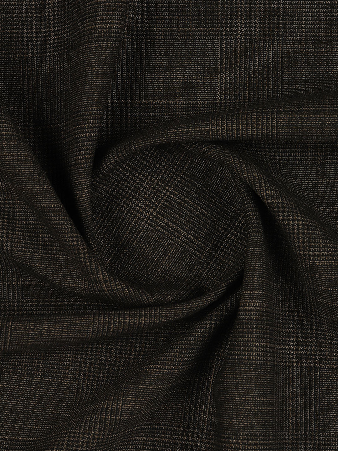 Premium Poly Viscose Blend Self Design Stretch Suiting Fabric Dark Brown Delicious