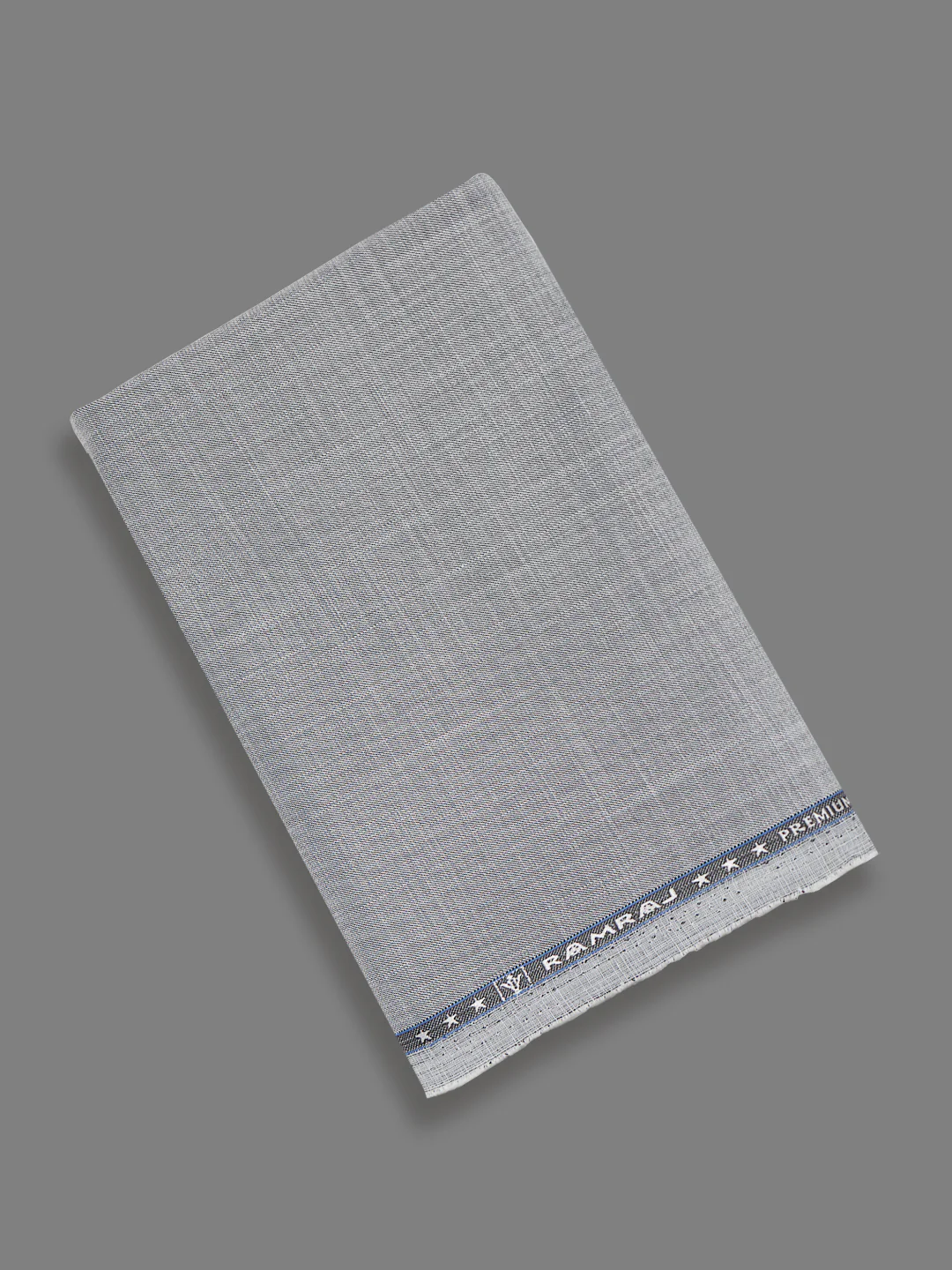 Premium Poly Viscose Stretch Plain Suiting Fabric Grey Mesmerize