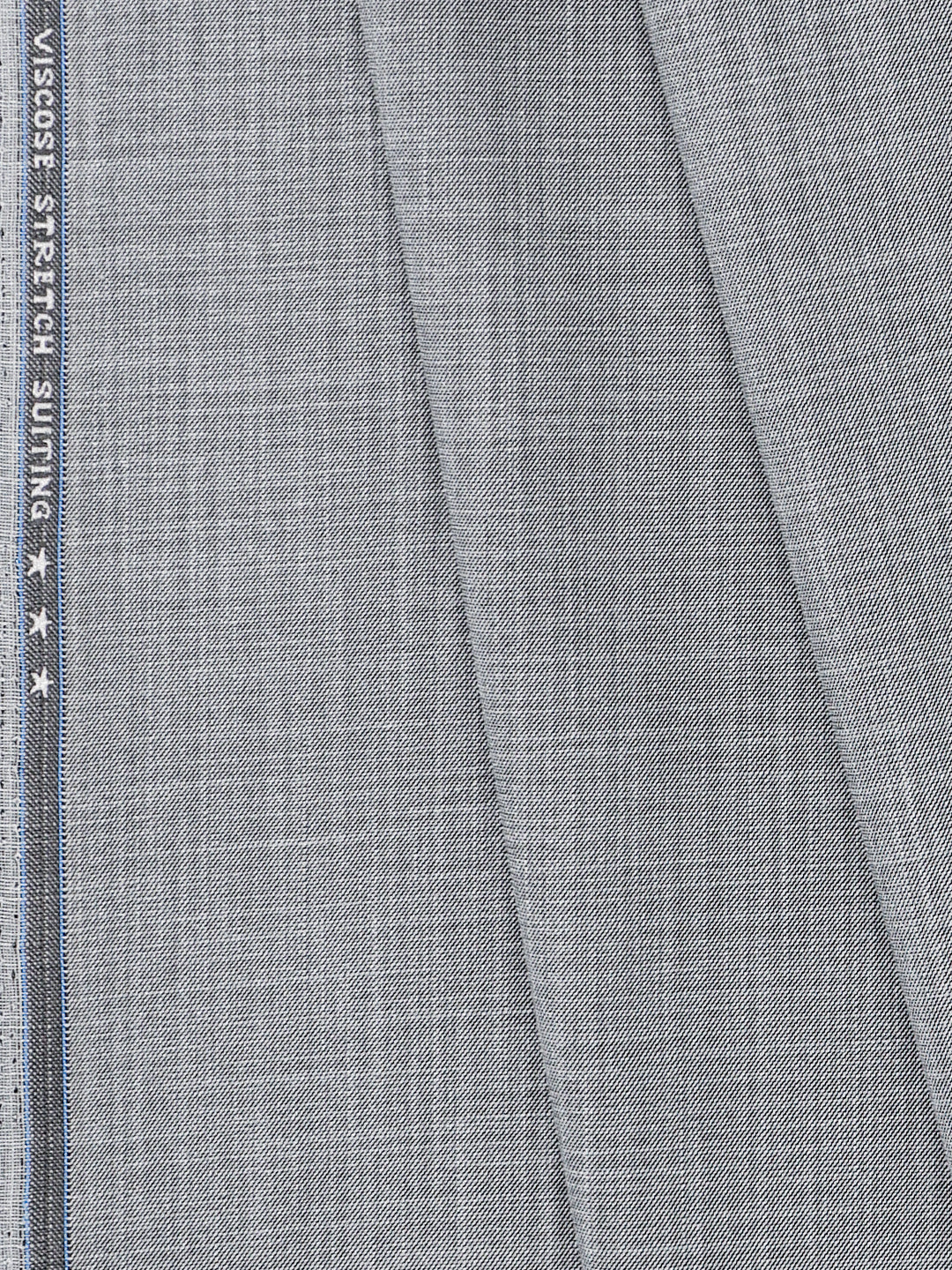 Premium Poly Viscose Stretch Plain Suiting Fabric Grey Mesmerize - Image 3