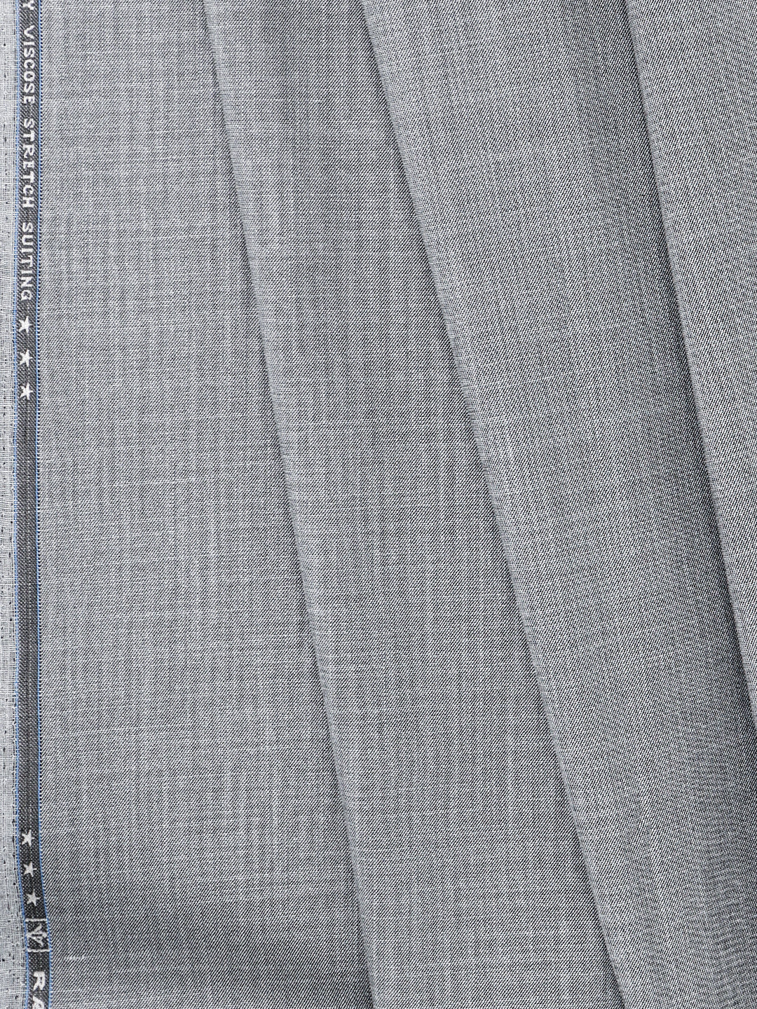 Premium Poly Viscose Stretch Plain Suiting Fabric Grey Mesmerize - Image 5