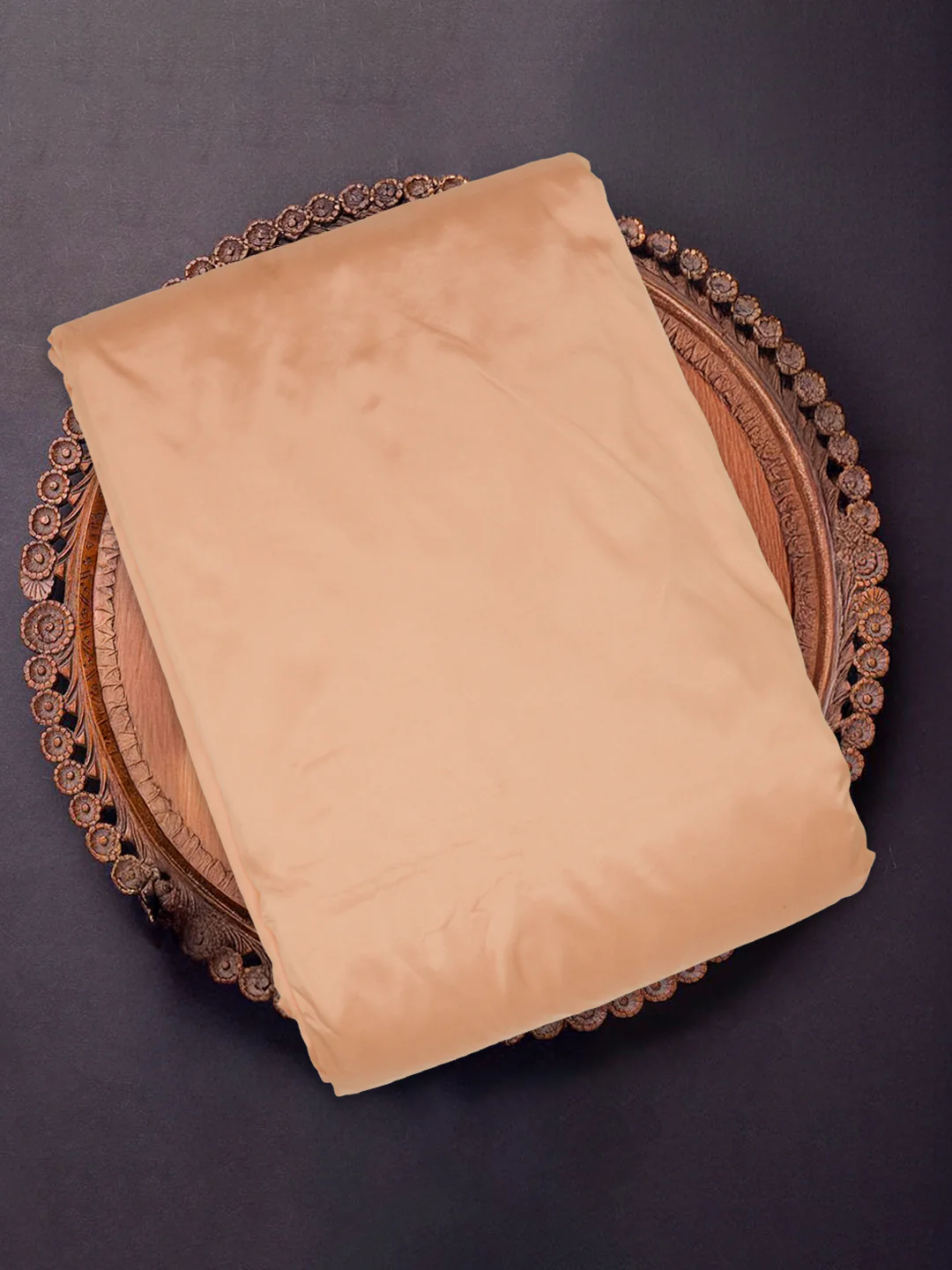 Premium Pure Silk Men Shirting Fabric Peach