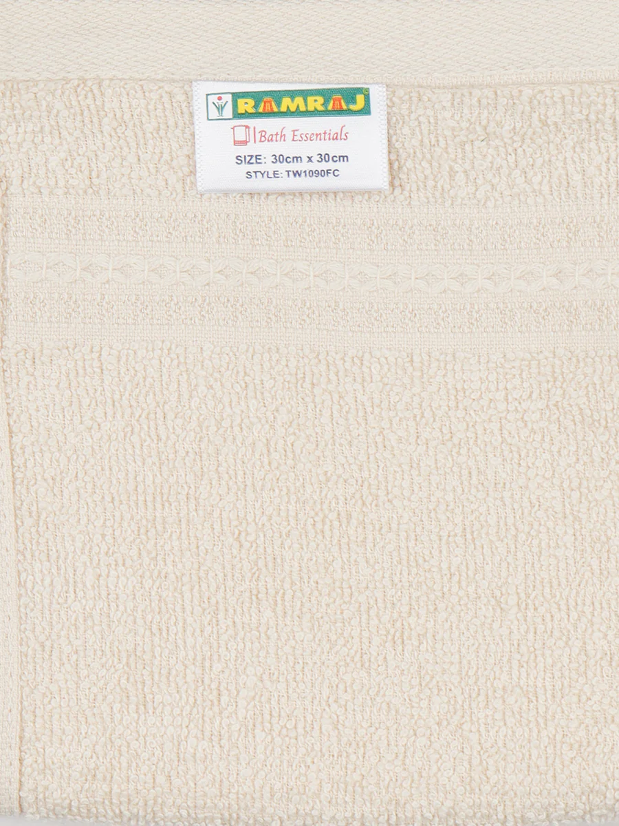 Premium Soft & Absorbent Cream Terry Face Towel FC6 ( Pack of 5 ) - Image 6
